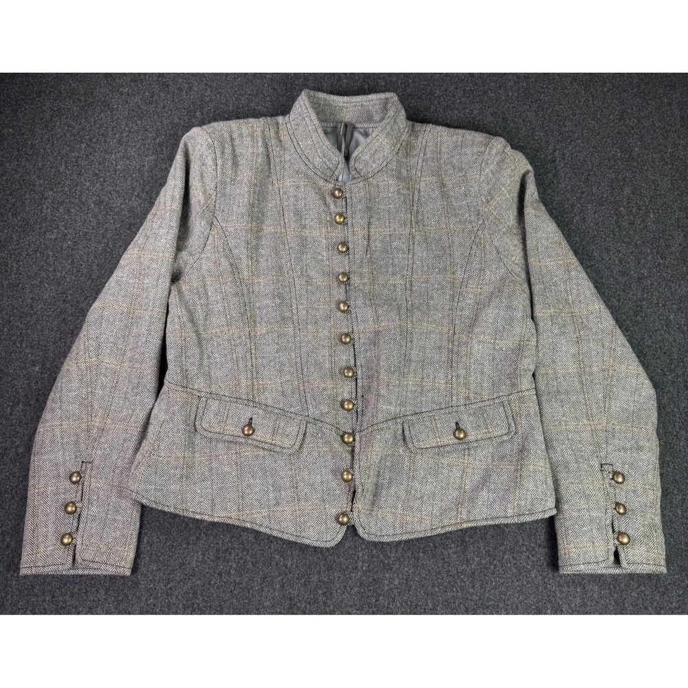 ANTHROPOLOGIE Womens Equestrian Wool Blend Jacket Blazer Coat Size XL OB2132219